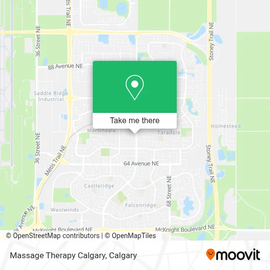 Massage Therapy Calgary map