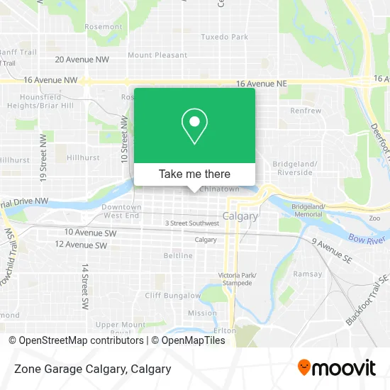 Zone Garage Calgary map