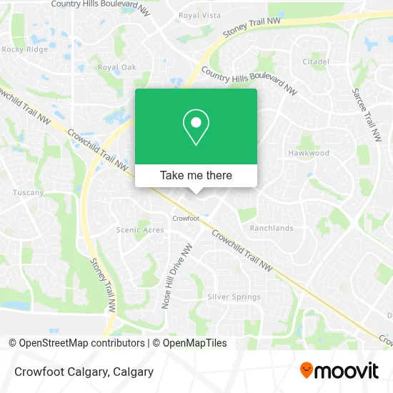Crowfoot Calgary map