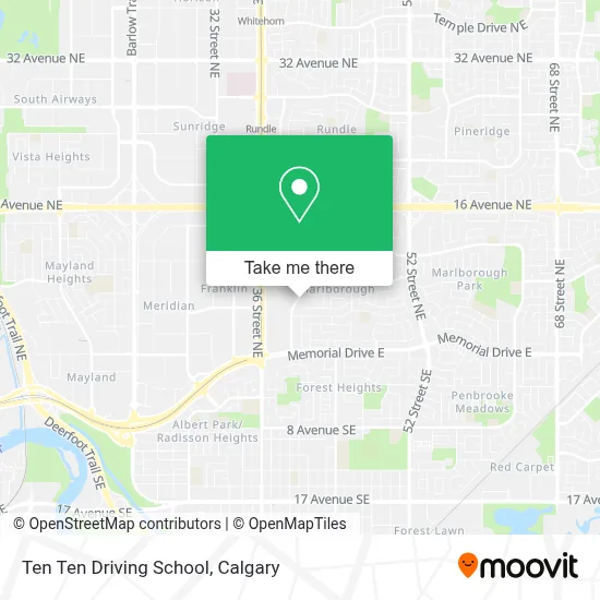 Ten Ten Driving School map
