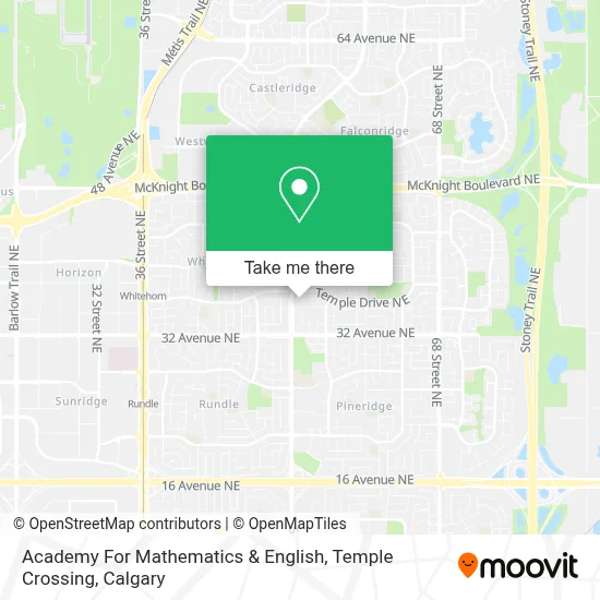 Academy For Mathematics & English, Temple Crossing map