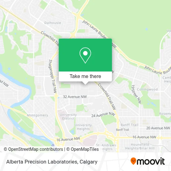 Alberta Precision Laboratories map