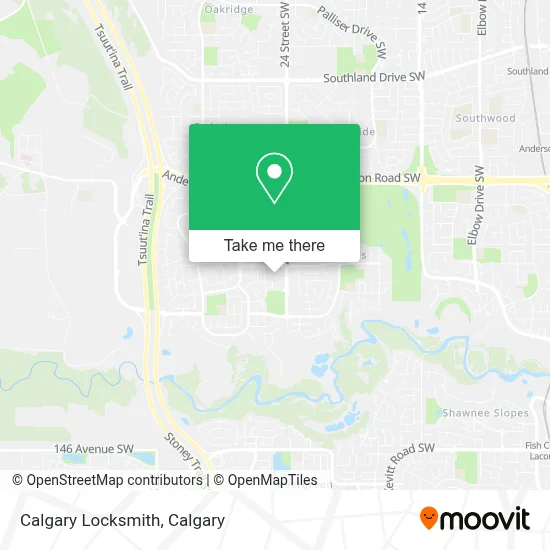 Calgary Locksmith map
