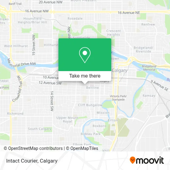 Intact Courier map