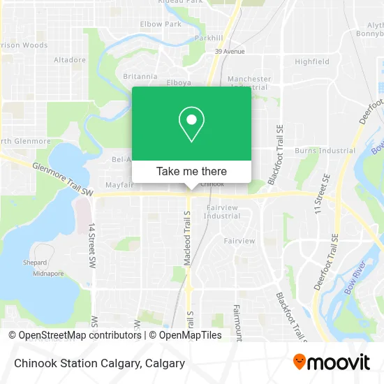 Chinook Station Calgary map