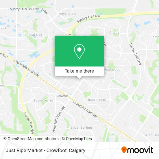 Just Ripe Market - Crowfoot map
