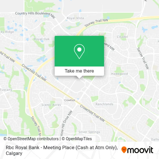 Rbc Royal Bank - Meeting Place (Cash at Atm Only) map