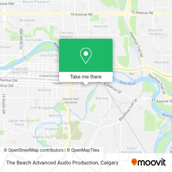 The Beach Advanced Audio Production map