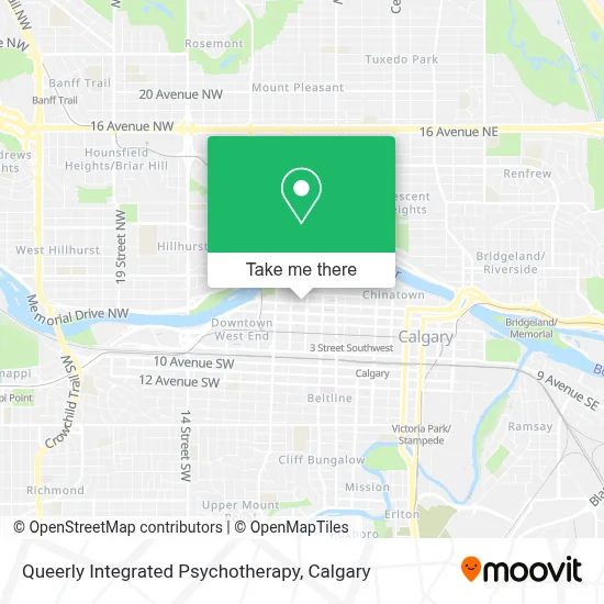 Queerly Integrated Psychotherapy map
