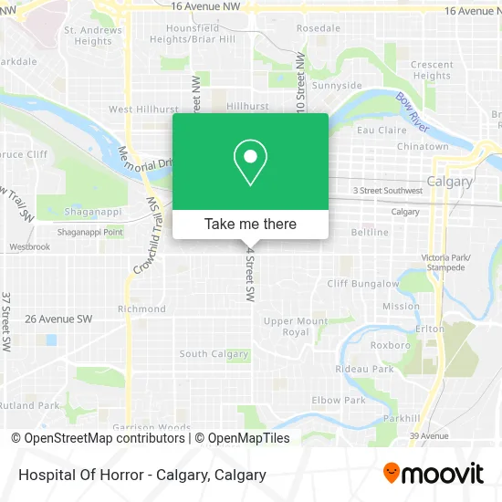 Hospital Of Horror - Calgary map