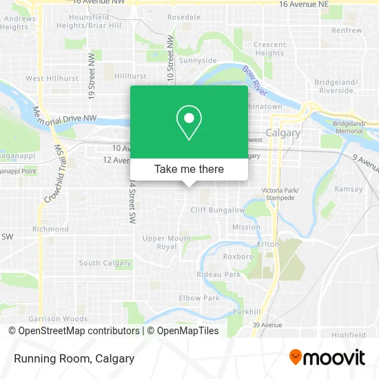 Running Room map