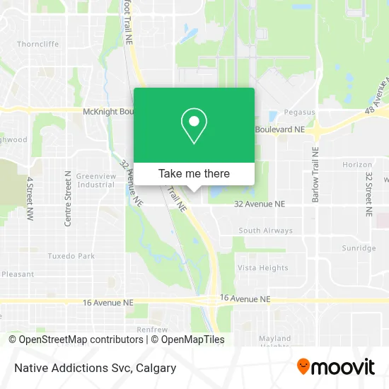 Native Addictions Svc map