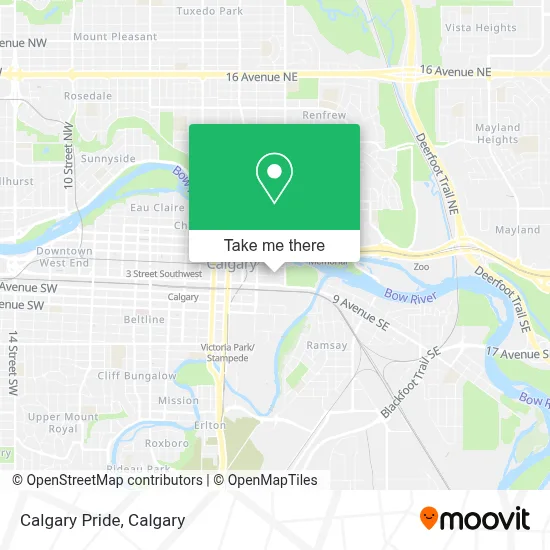 Calgary Pride map