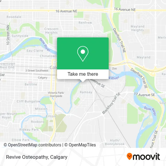 Revive Osteopathy map