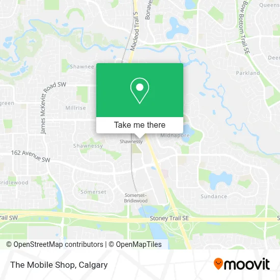 The Mobile Shop map