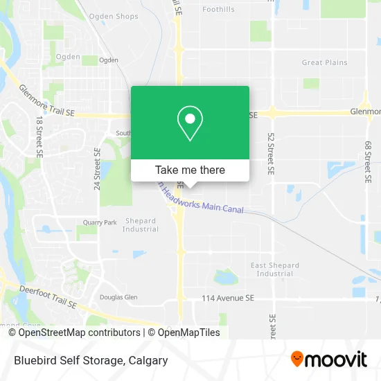 Bluebird Self Storage map