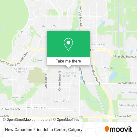 New Canadian Friendship Centre map