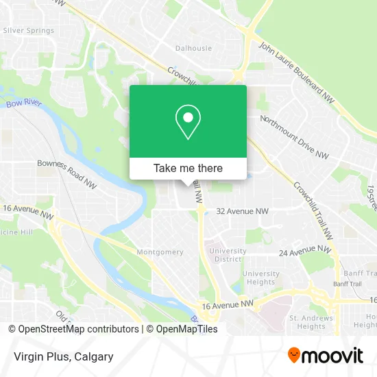 Virgin Plus map