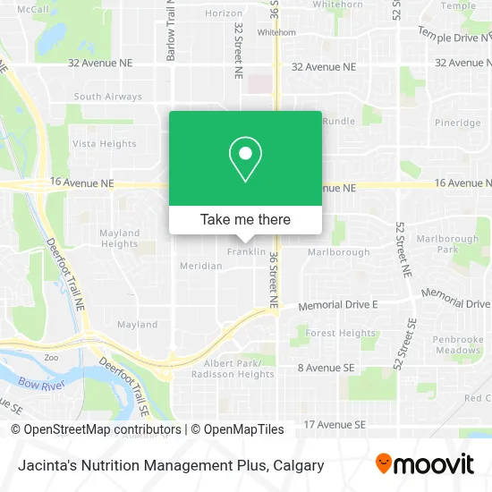 Jacinta's Nutrition Management Plus map