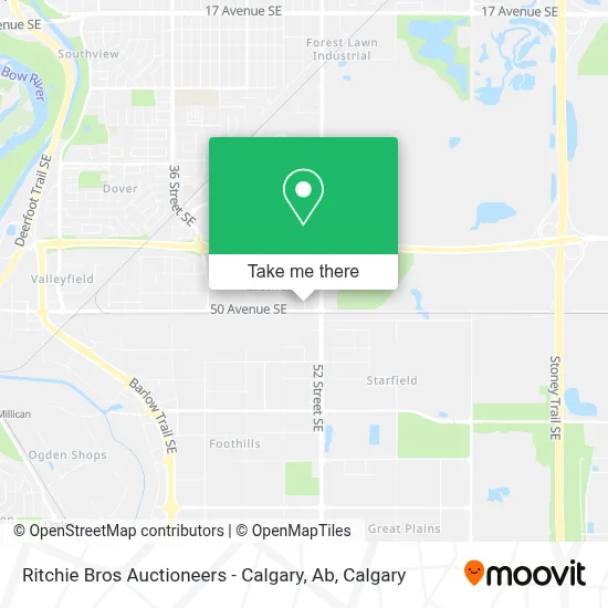 Ritchie Bros Auctioneers - Calgary, Ab map