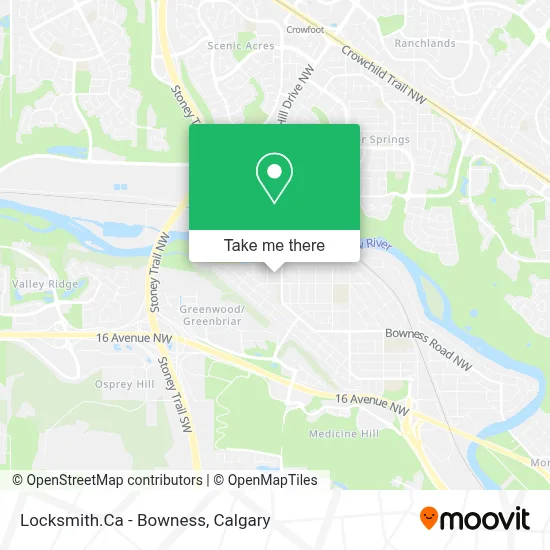 Locksmith.Ca - Bowness map