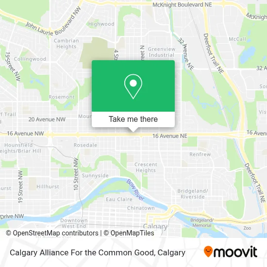 Calgary Alliance For the Common Good map