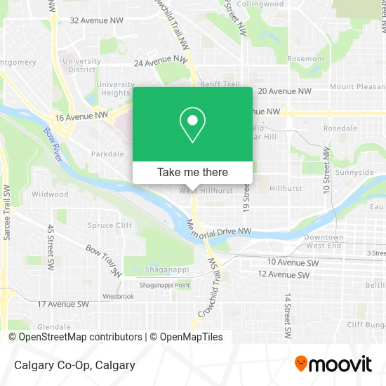 Calgary Co-Op map