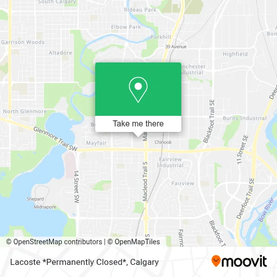 Lacoste *Permanently Closed* map