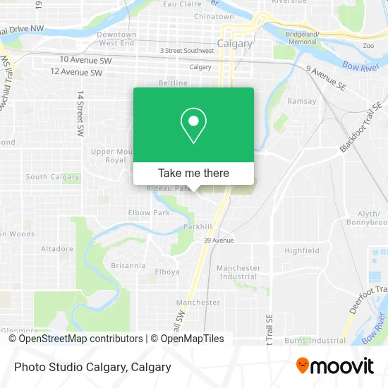 Photo Studio Calgary map