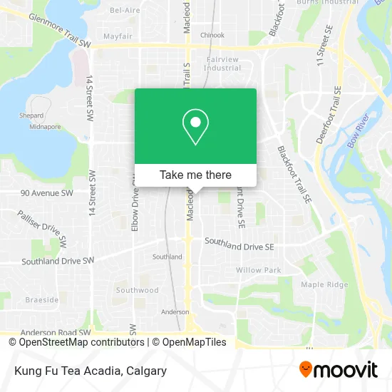 Kung Fu Tea Acadia map
