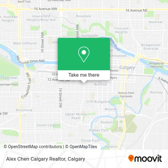 Alex Chen Calgary Realtor map