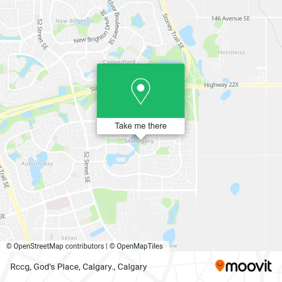Rccg, God's Place, Calgary. map