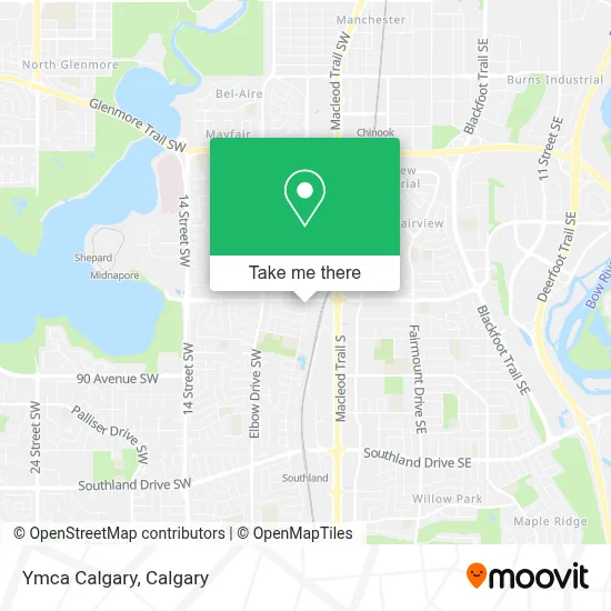 Ymca Calgary map