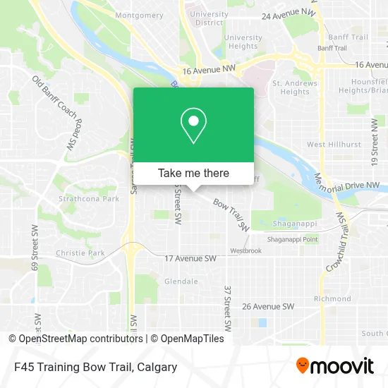 F45 Training Bow Trail map