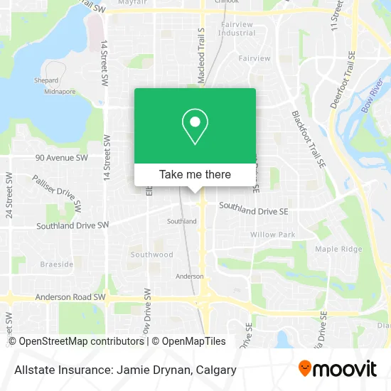 Allstate Insurance: Jamie Drynan map