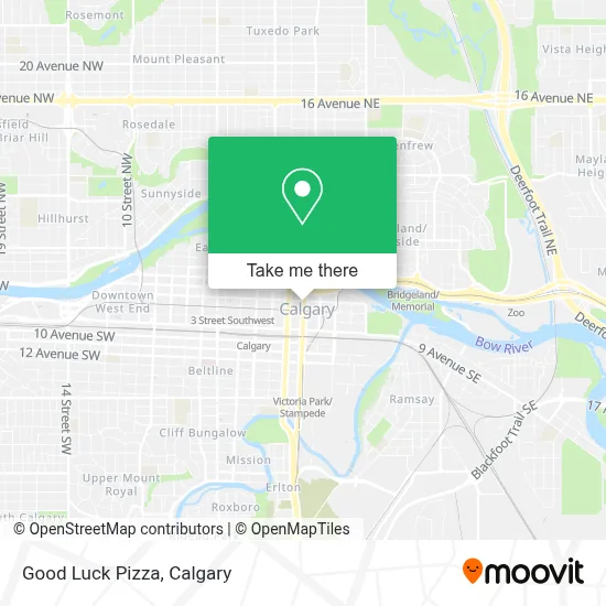 Good Luck Pizza map