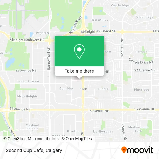 Second Cup Cafe map