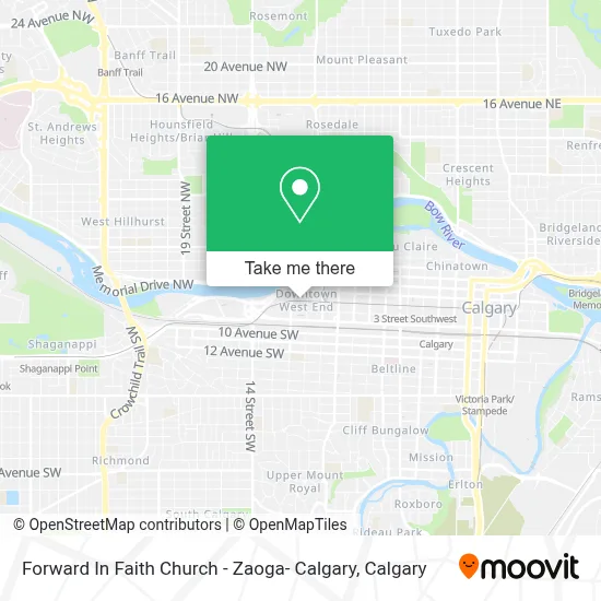 Forward In Faith Church - Zaoga- Calgary map