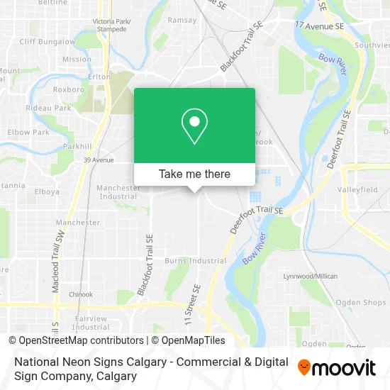 National Neon Signs Calgary - Commercial & Digital Sign Company map
