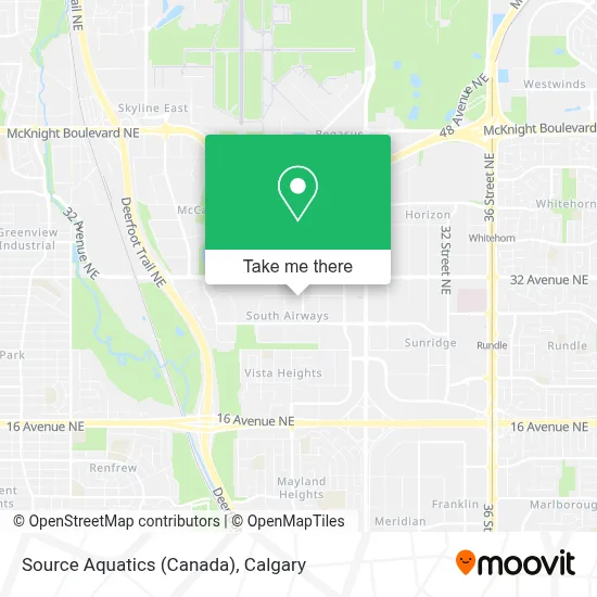 Source Aquatics (Canada) map