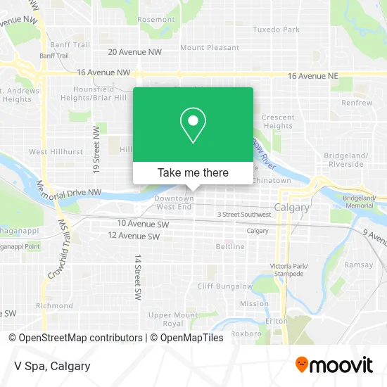 V Spa map