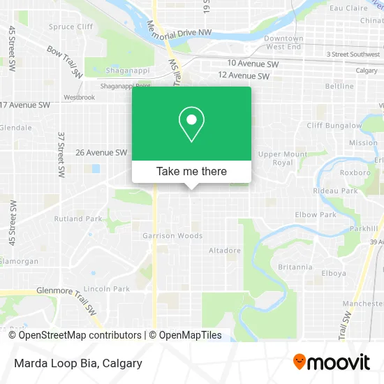 Marda Loop Bia map