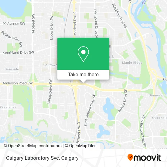 Calgary Laboratory Svc map