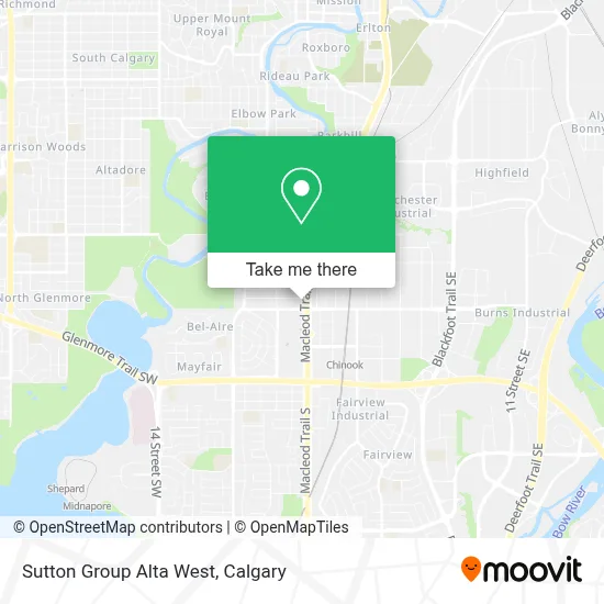 Sutton Group Alta West map