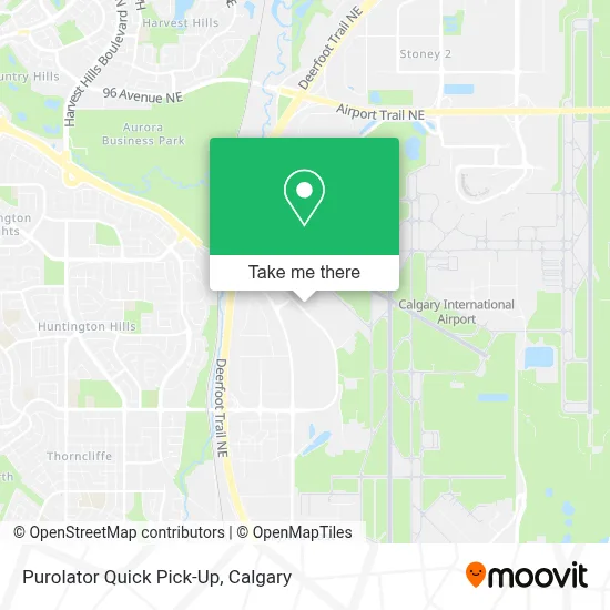 Purolator Quick Pick-Up map