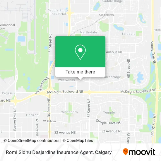 Romi Sidhu Desjardins Insurance Agent map