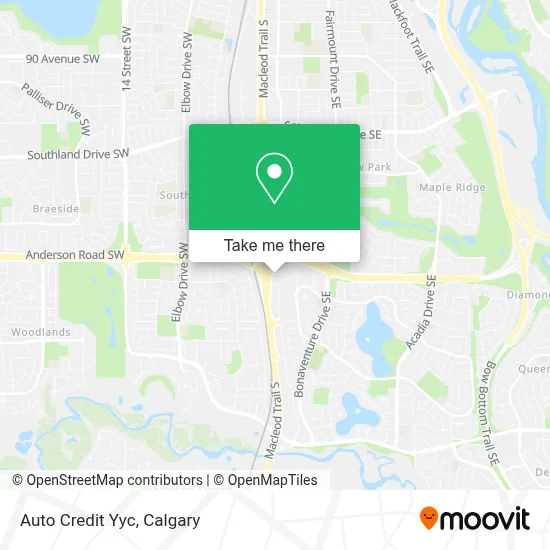 Auto Credit Yyc map