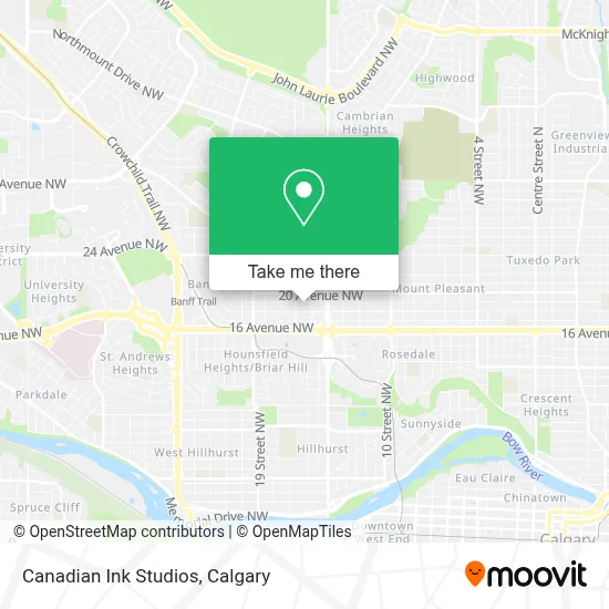 Canadian Ink Studios map