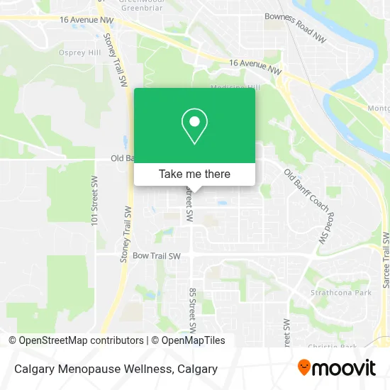 Calgary Menopause Wellness map