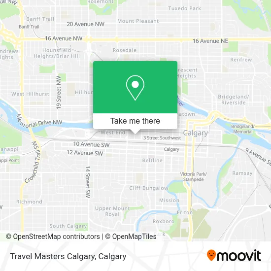Travel Masters Calgary map